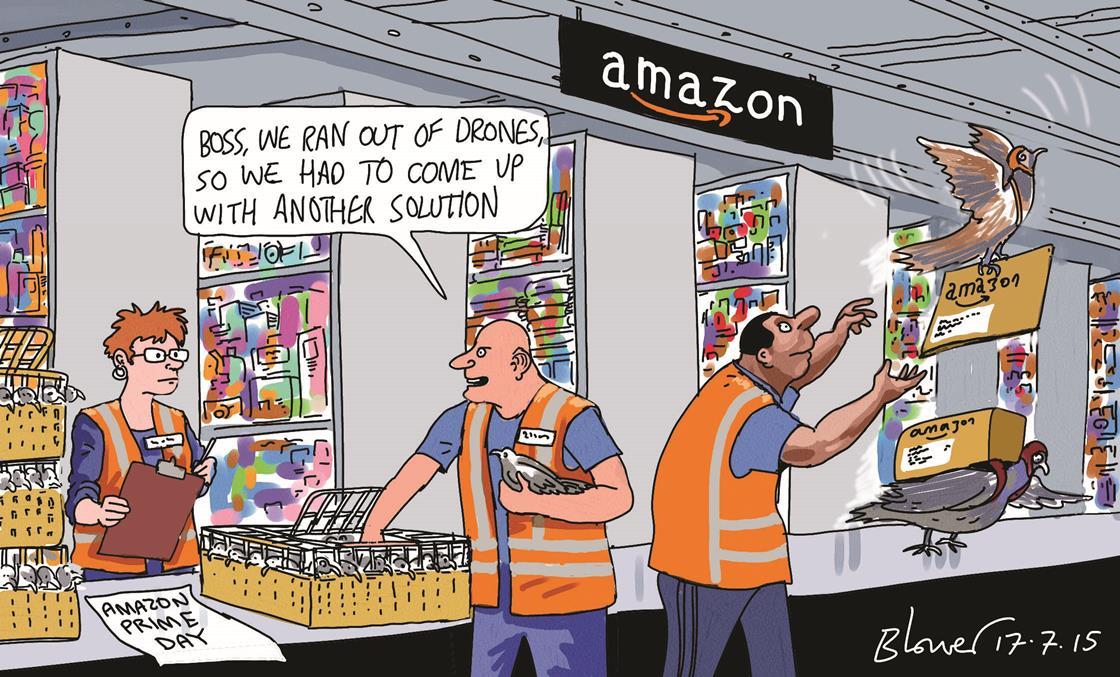 Blower’s retail cartoon: Amazon delivers its Prime Day parcels | News